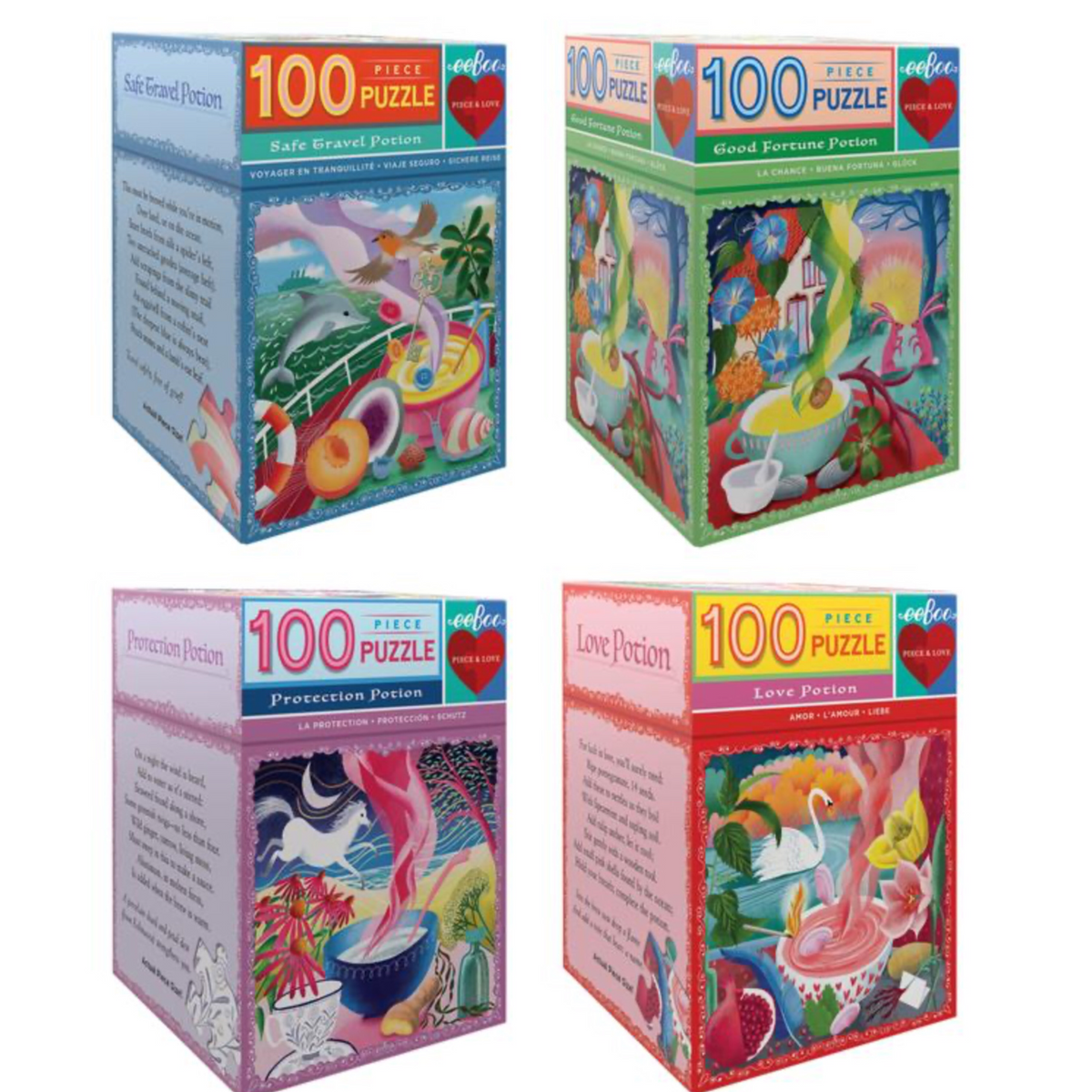 100 Piece Puzzle Assortment (Single) Monkey Fish Toys