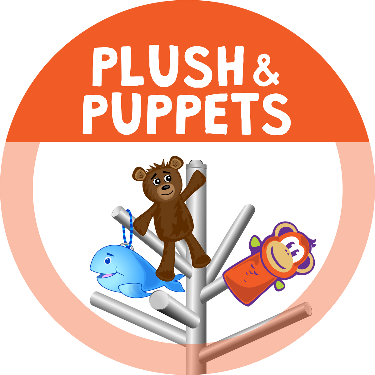 Plush & Puppets Monkey Fish Toys
