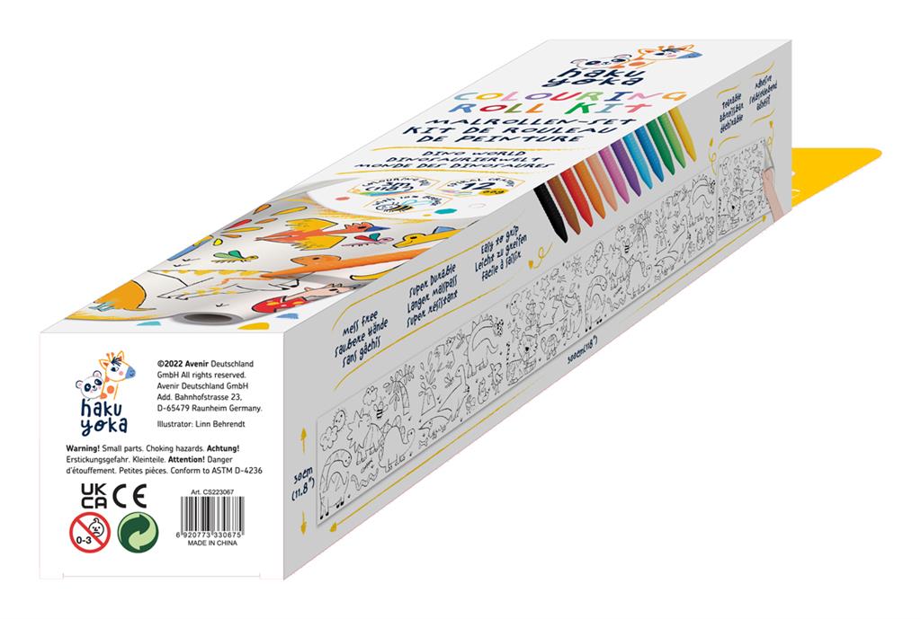 Haku Yoka Coloring Roll Kit Dino World - Circle of Knowledge