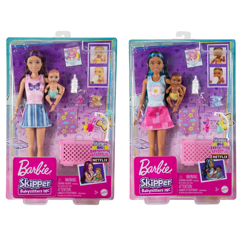 Barbie skipper babysitters playset outlet and dolls accessories assortment