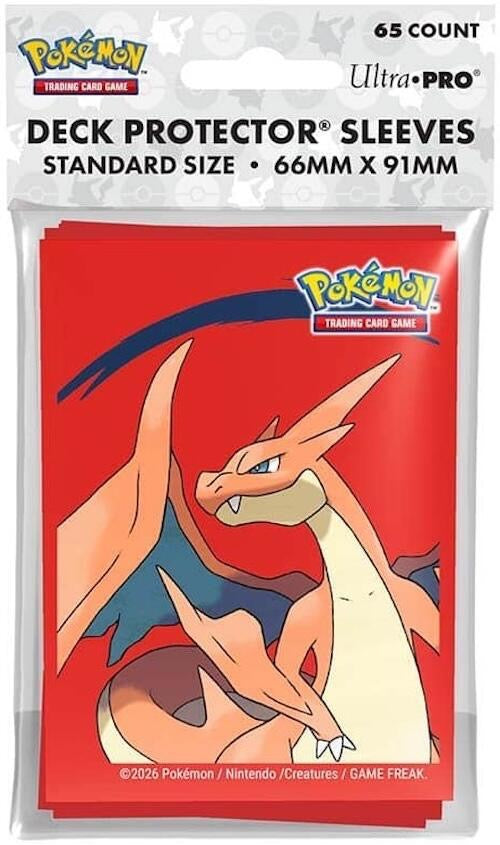 charizard card sleeves Pokmon TCG: Scorching Charizard Card Sleeves (65 Sleeves)