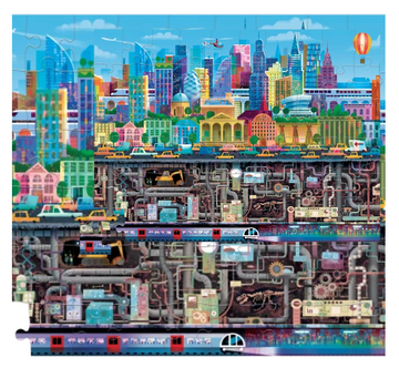60 Piece Above and Below Puzzle - Big City