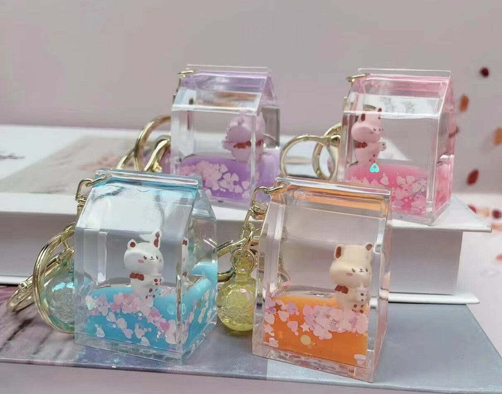Kitty Milk Carton Floaty Key Charm (assorted)