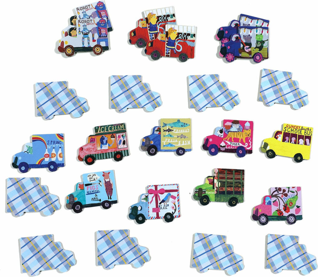 Trucks and a Bus (little memory & matching game)