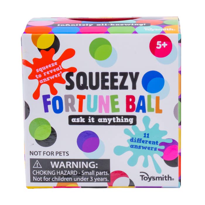 Toysmith Squeezy Fortune Ball (Single Ball) – Monkey Fish Toys