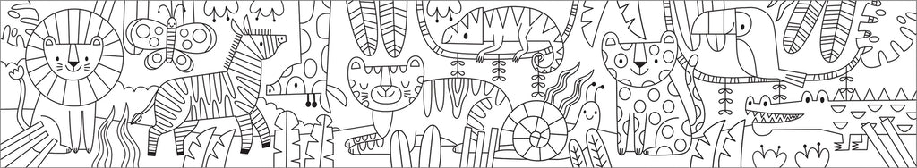 Rainbow Animals Mini Coloring Roll