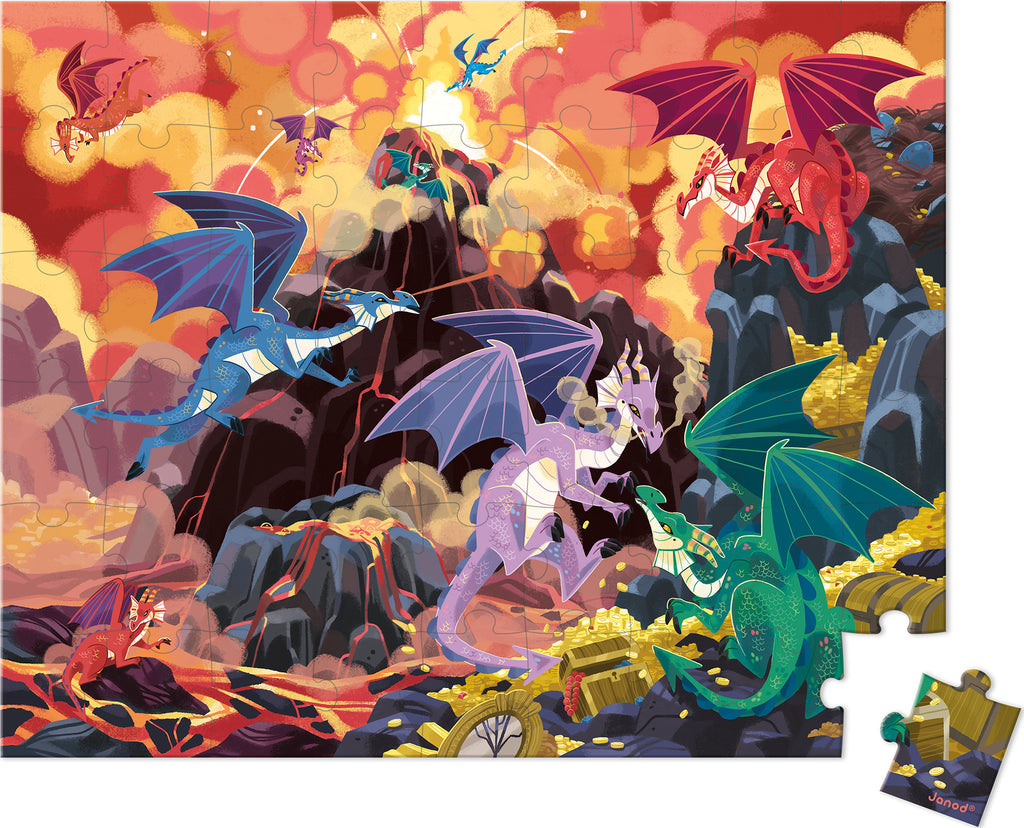 Puzzle - Fiery Dragons - 54 Pcs