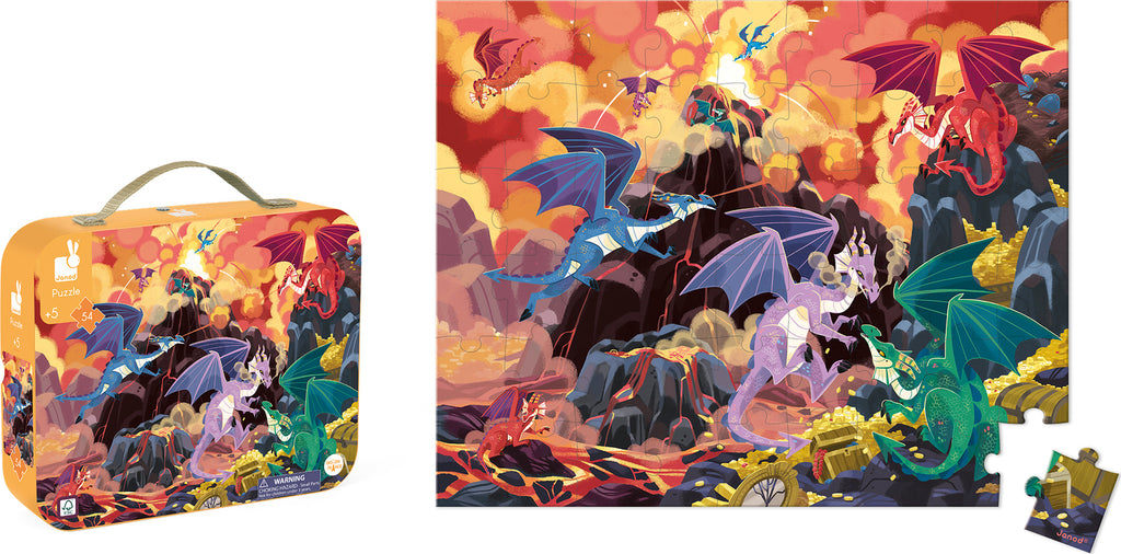 Puzzle - Fiery Dragons - 54 Pcs