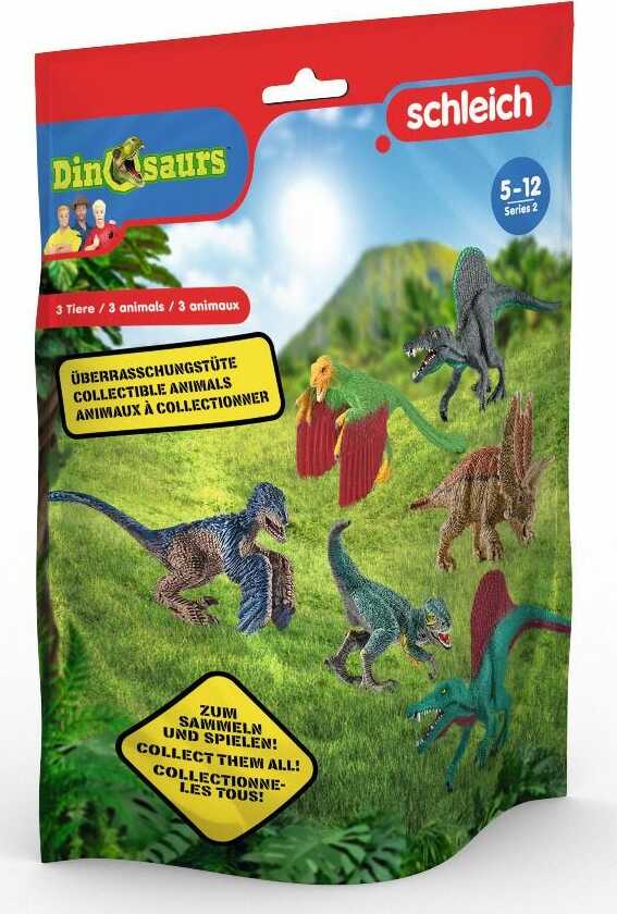 3 Piece Collectible Mini Dinosaurs Blind Bag Series 2