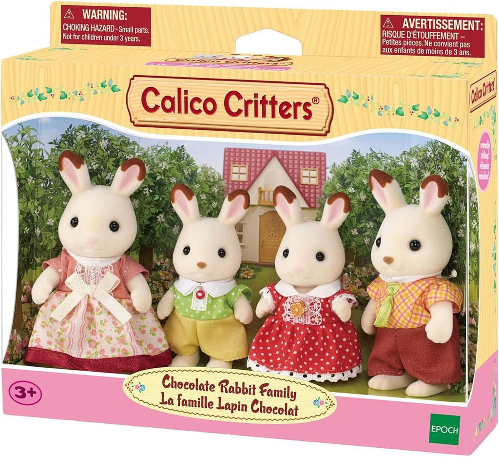 Calico Critters Chocolate Rabbit Family