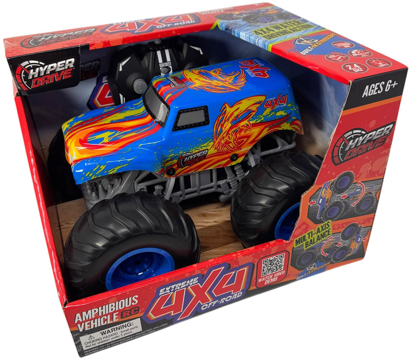 hyper monsters Hyper Drive Monster 4x4 Amphibious w/ Gyroscope 1:14 Scale – Monkey Fish  Toys
