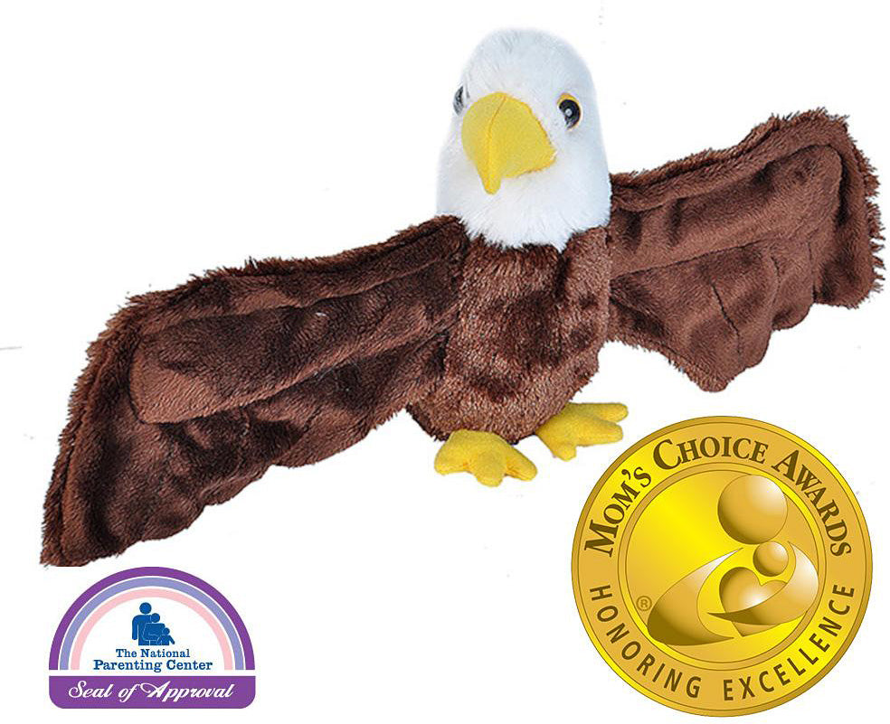 Huggers Bald Eagle Stuffed Animal - 8"