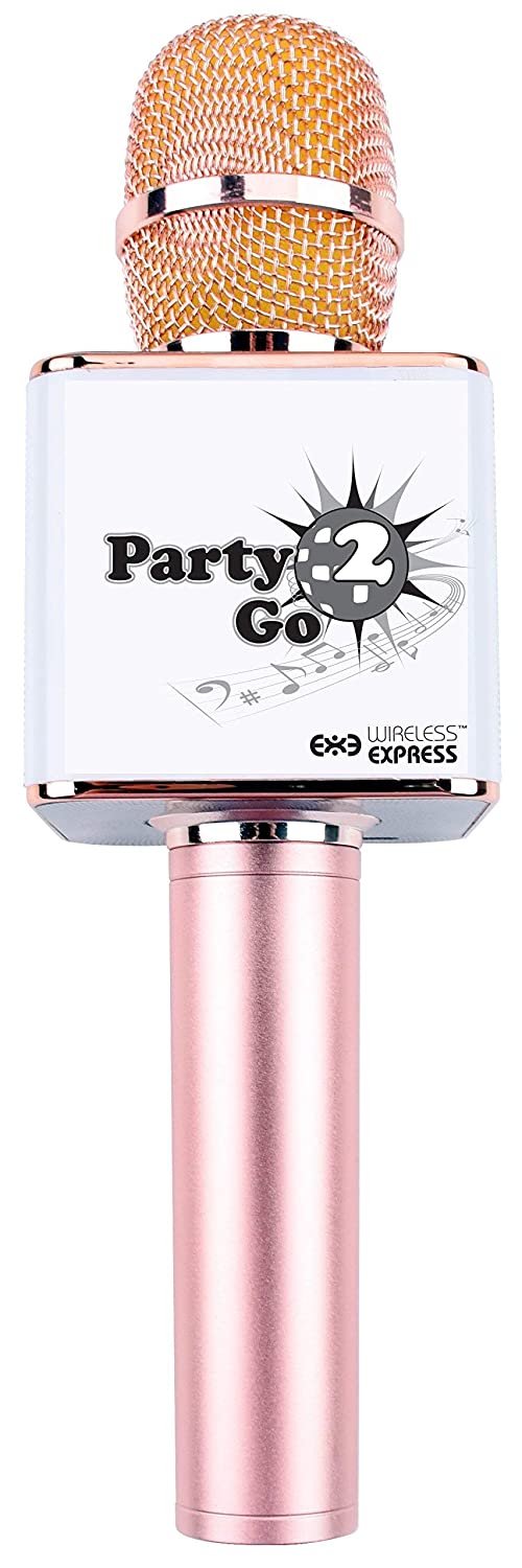Party 2 Go Pink Karaoke Microphone & Disco Ball Combo