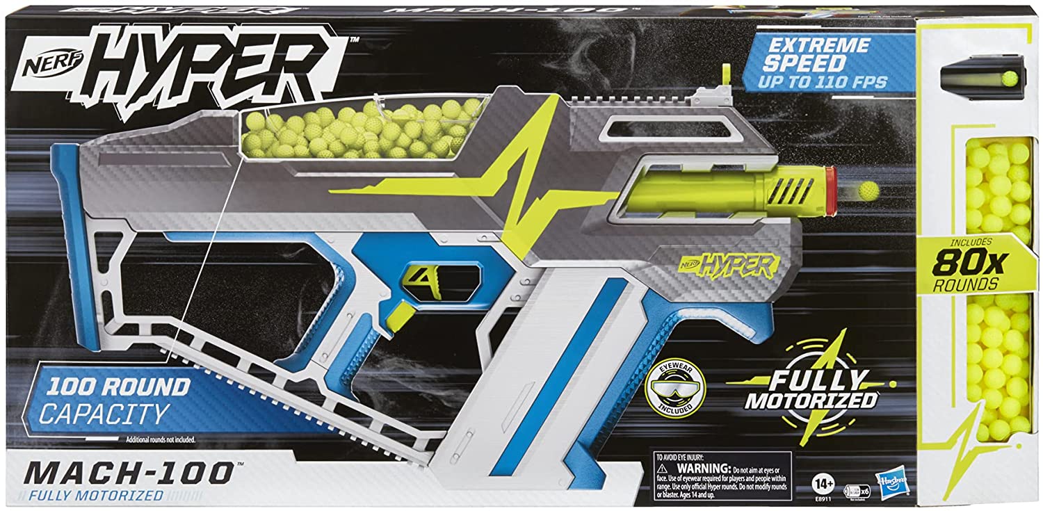NERF Hyper Mach-100 Fully Motorized Blaster – Monkey Fish Toys