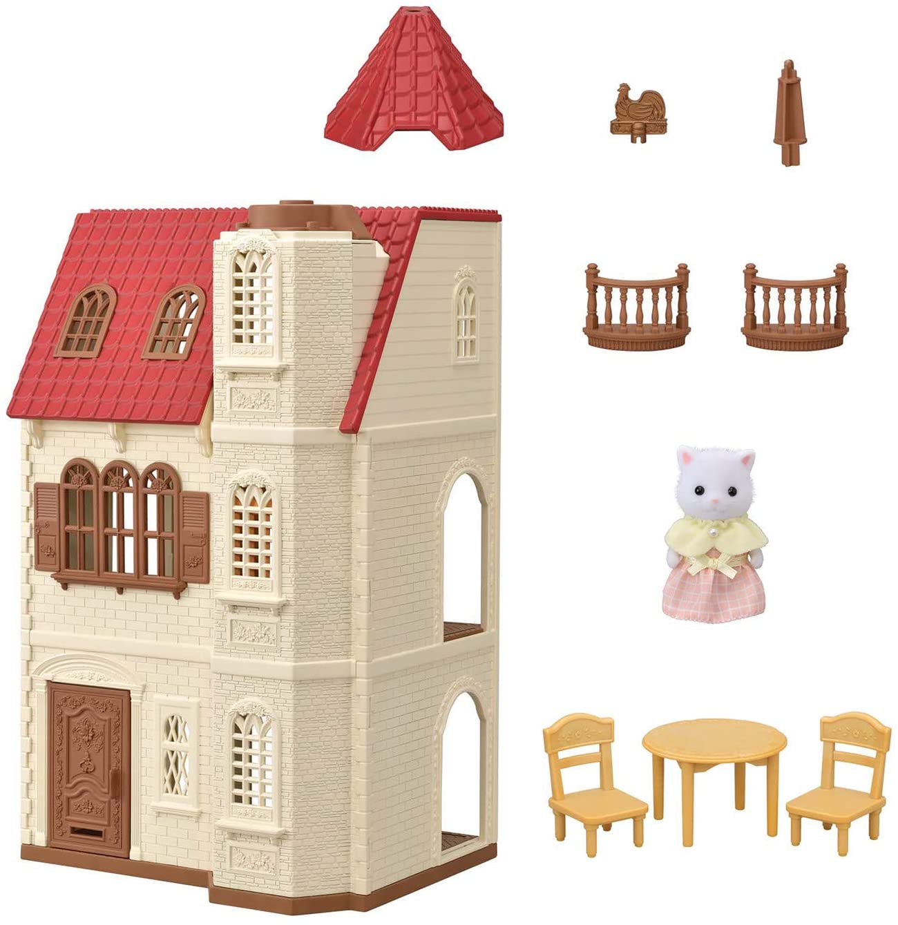 Calico Critters Playful Starter Furniture Set - Toy Dollhouse Furniture and  Accessories Set with Collectible Figure Included