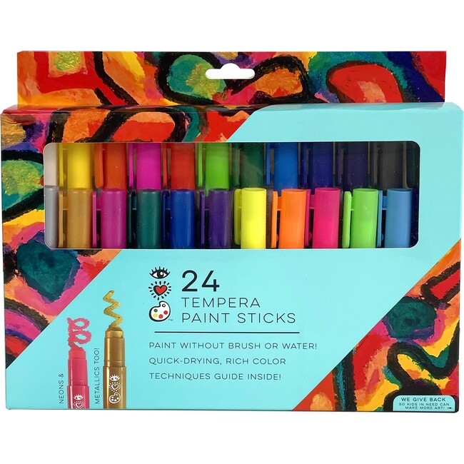 24 Tempera Paint Sticks – Monkey Fish Toys